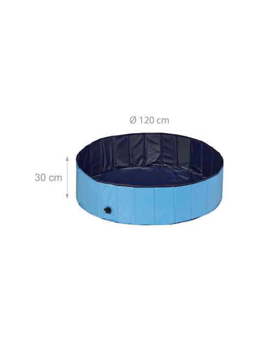Relaxdays Dog Pool 120cm Blue 1 Piece