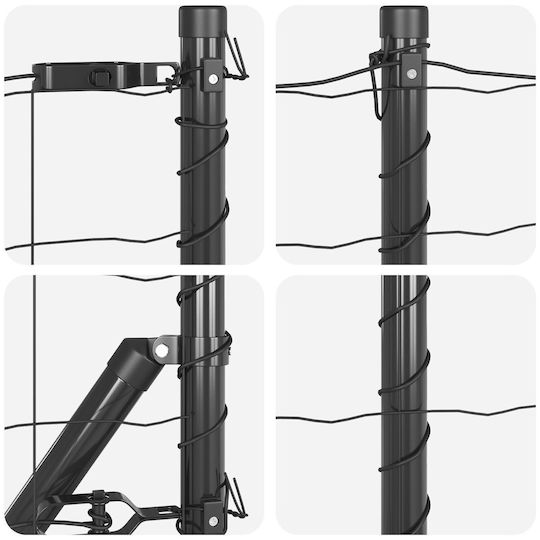 vidaXL Garden Fencing Material 1pcs Gray