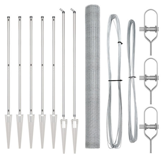 vidaXL Draht für Gartenzaun aus Stahl 150x3.2x170cm 7Stück Gray