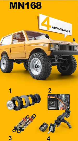 Τύπου Land Rover Range Rover Τηλεκατευθυνόμενο Αυτοκίνητο 4WD Πράσινο