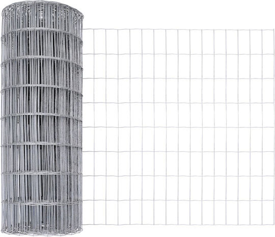 vidaXL Galvanized Concertina Wire Fencing Set Silver 0.6x25m