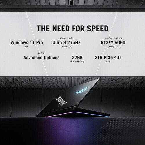 Asus ROG Strix SCAR 18 G835LW-XS97 18" QHD+ 240Hz (Ultra 9-275HX/32GB/2TB SSD/GeForce RTX 5080/W11 Pro) (US Keyboard)