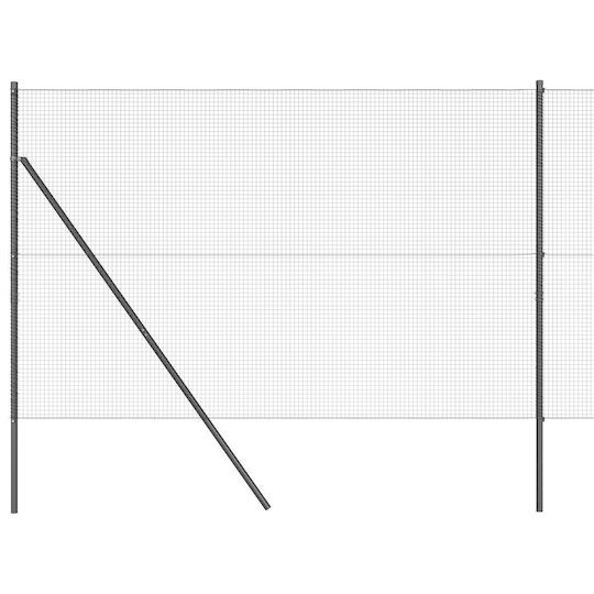 vidaXL Fence Poles Garden Fencing Material 1pcs Gray