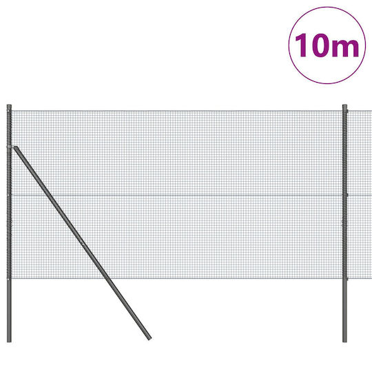 vidaXL Stâlpi de gard Material pentru Împrejmuire Grădină din Plastic - Plastic 1buc Gray