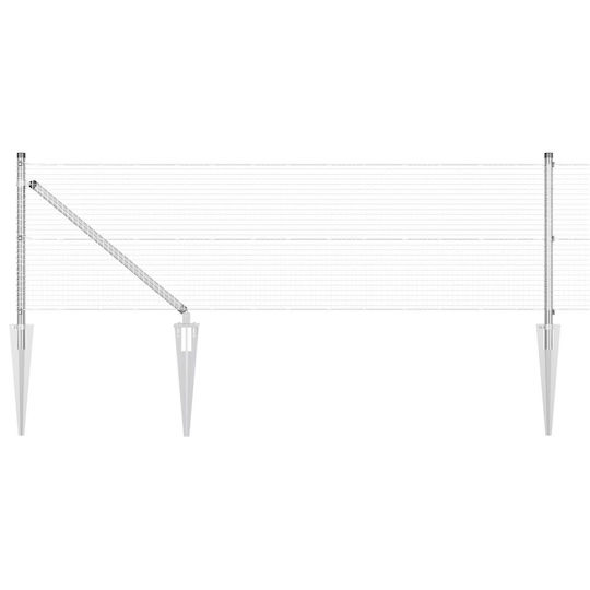 vidaXL Garden Fence Wire Steel 50 cm Silver
