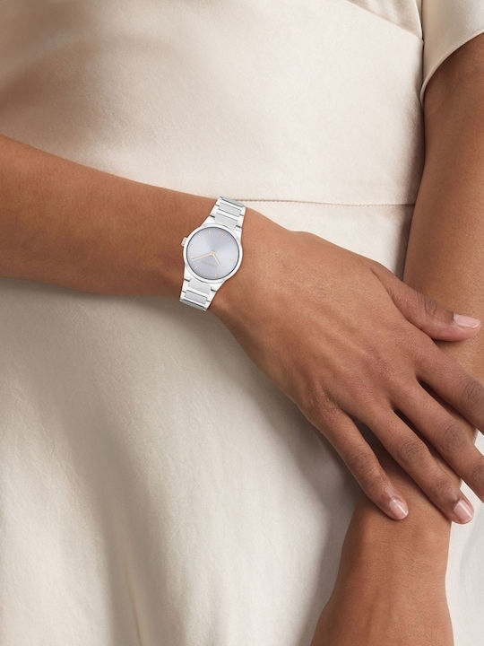 Calvin Klein Γυναικείο Ρολόι 32mm Μπαταρίας με Ασημί Μεταλλικό Μπρασελέ