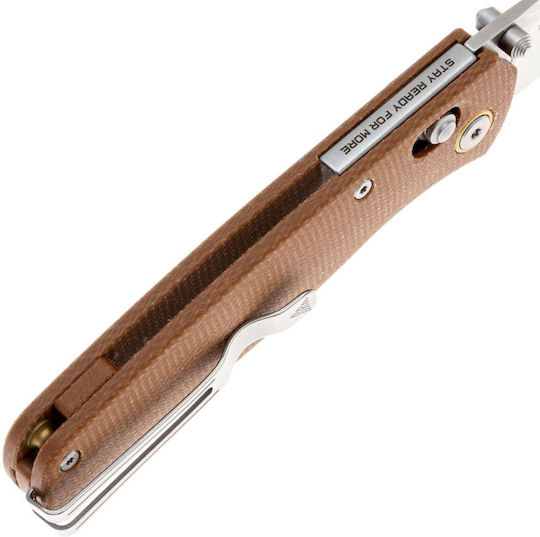 Cuțit pliabil Srm 255l-mn mâner Micarta oțel 10cr15mov