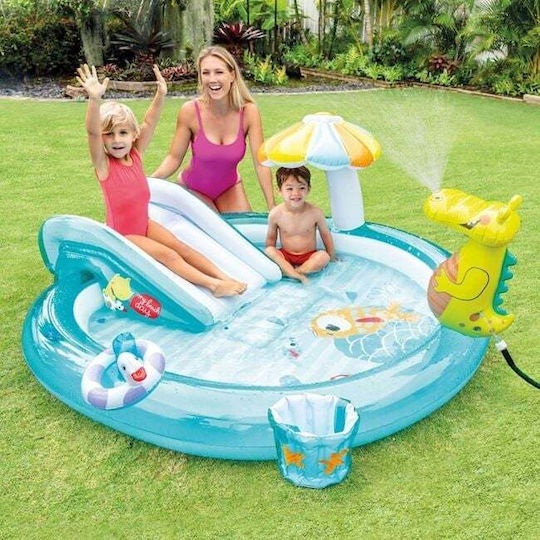 Piscină Rotundă Pentru Copii 160lt Gonflabilă 201x84cm Albastră