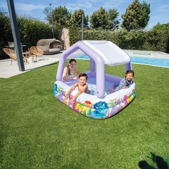 Piscină Pentru Copii Pătrată 295lt Gonflabilă 157x157x122cm Violet