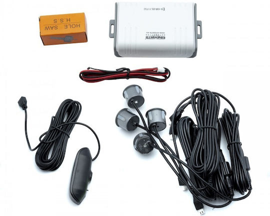 Einparts Car Parking System with Screen and 4 Sensors 22mm in Gray Color