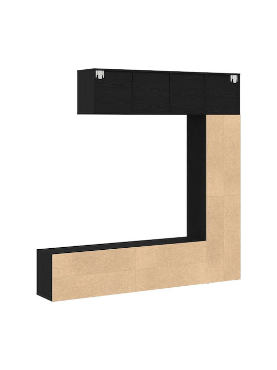 Wohnzimmer TV-Einheit Schwarz M36xB30xH143cm