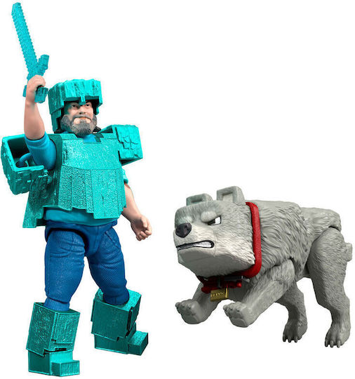 Action Figure Movie Steve & Wolf Set 2 Minecraft 10.2cm.