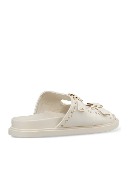 Sandale Casual Damă Flatforme Albe