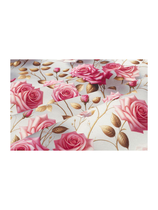 Tablecloth Stain Resistant Set 2pcs Roses 465 Grey-pink 140x220cm