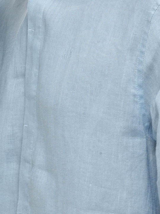 Long-sleeved Linen Shirt Sky Blue