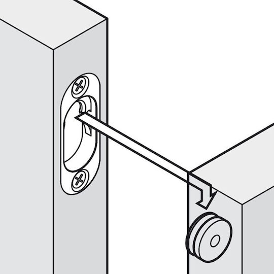 Hidden Fastening System Panels Stands Furniture Bodies Button-fix Type 1 Flush Pack 20 Pieces