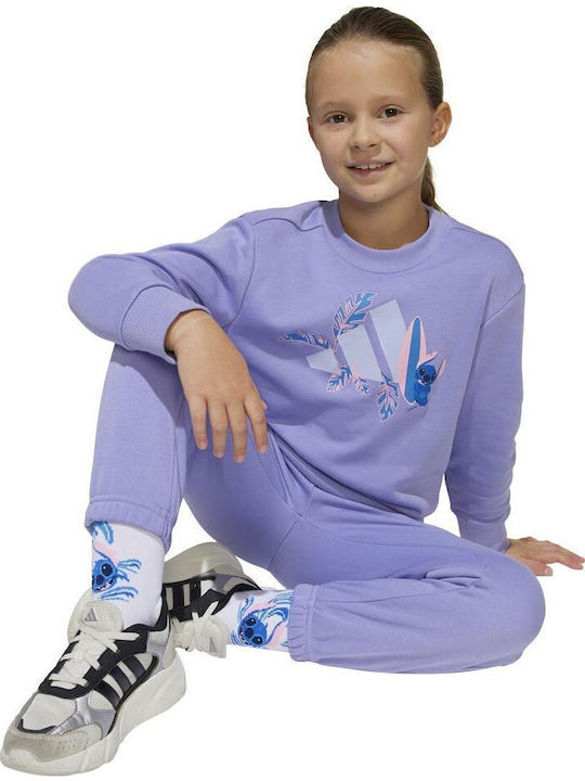 Kids Sweatpants Set Purple 2pcs Lilo & Stitch Set