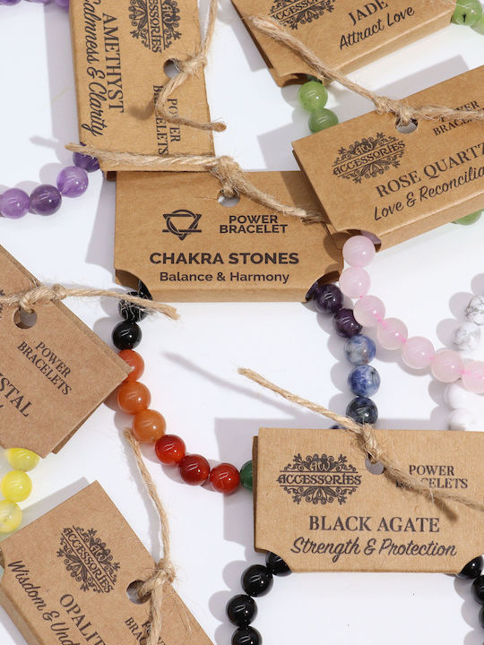 Βραχιόλι Επτά Ημιπολύτιμους Λίθους Seven Chakra 8mm