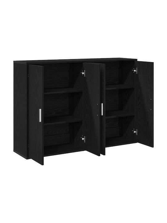 Office Storage Chipboard Cabinet Oak L60xW31xH84cm