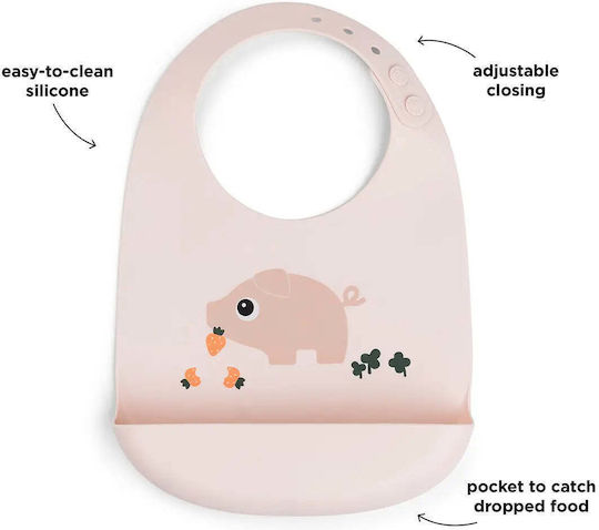 Done by Deer Waterproof Bib Silicone with Pocket Powder for 6 m+
