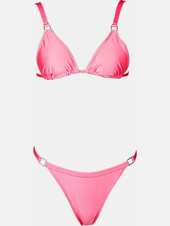 Set Bikini Τριγωνάκι Ροζ
