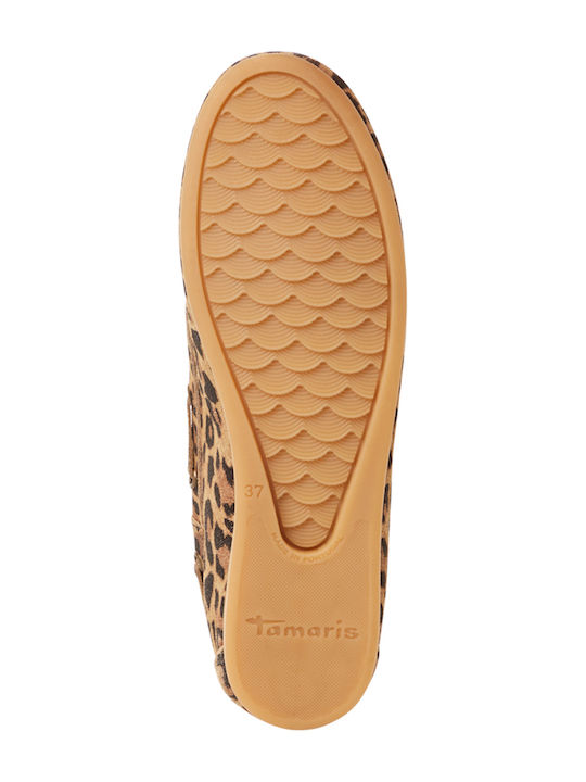 Leather Women's Loafers in Brown Color