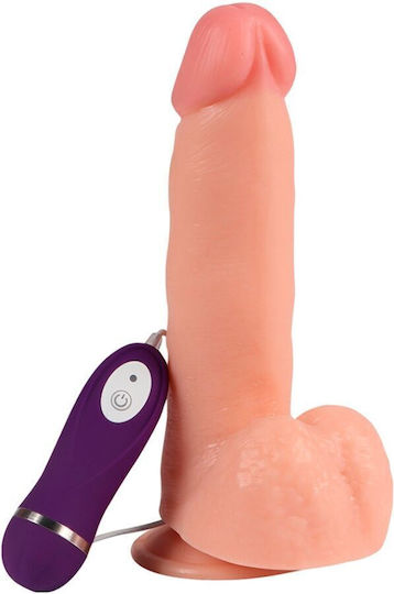 Shequ Phantom Realistic Vibrator cu Telecomandă 20cm Flesh