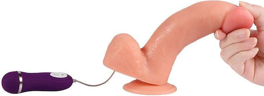 Shequ Phantom Realistic Vibrator cu Telecomandă 20cm Flesh