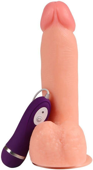 Shequ Adam Ρεαλιστικός Δονητής με Remote Control 21cm Flesh