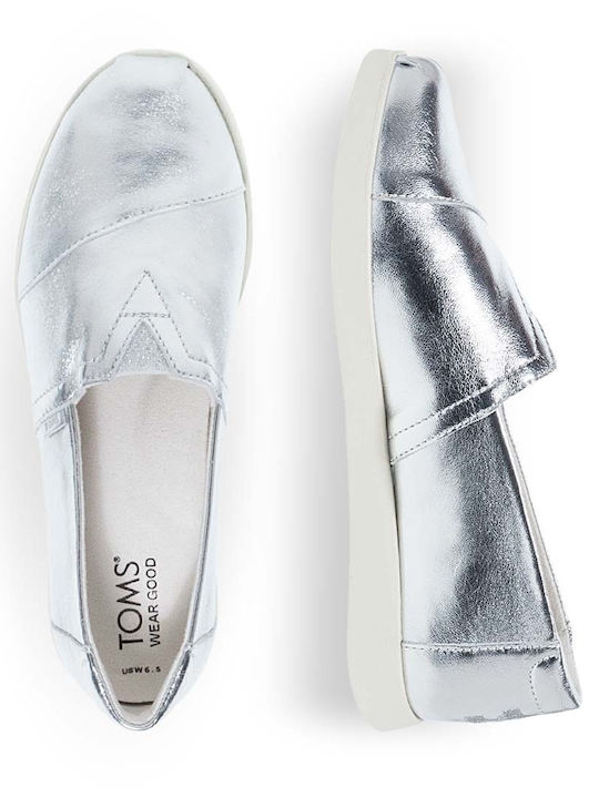 Brogues Espadrile dama în culoarea Argintiu