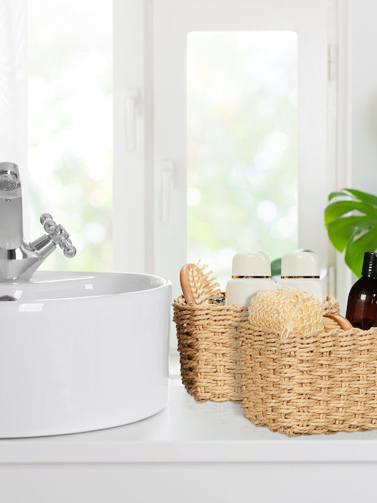 Relaxdays Storage Basket Wicker Brown 3pcs