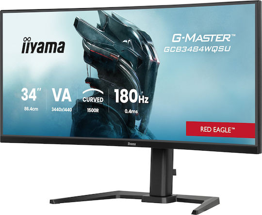 Iiyama G-Master GCB3484WQSU-B1 Ultrawide VA HDR Curved Gaming Monitor 34" QHD 3440x1440 180Hz