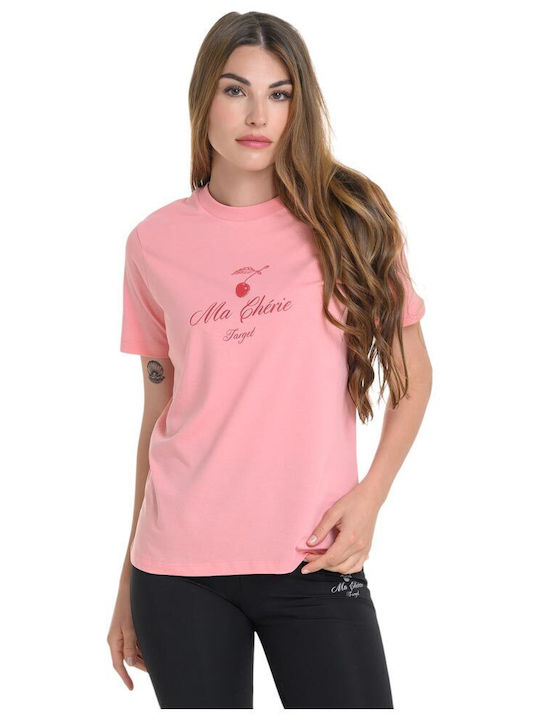Women's Blouse Short Sleeve Pink