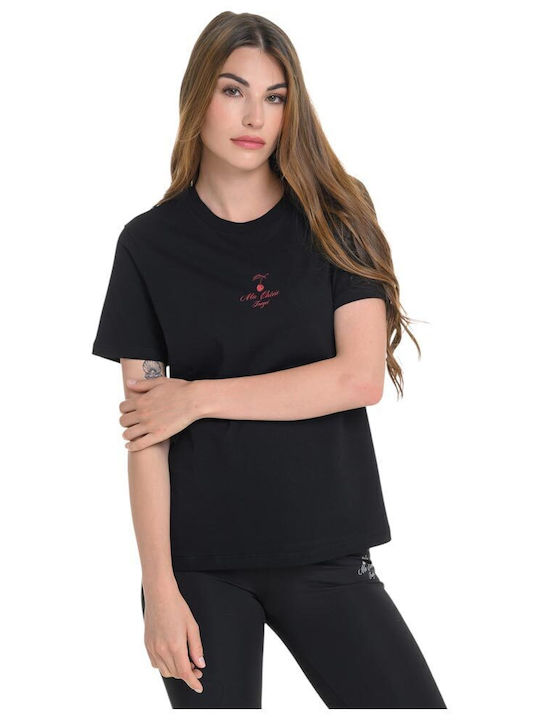 Women's Blouse Short Sleeve Black