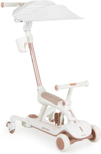 Byox Kids Scooter Foldable Cornet 6 in 1 3-Wheel with Seat White
