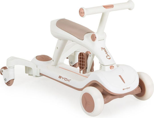 Byox Kids Scooter Foldable Cornet 6 in 1 3-Wheel with Seat White