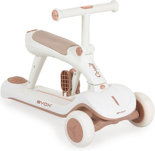 Byox Kids Scooter Foldable Cornet 6 in 1 3-Wheel with Seat White