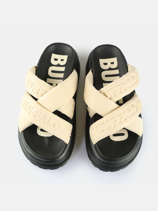 Women's Flat Sandals Flatforms in Beige Color