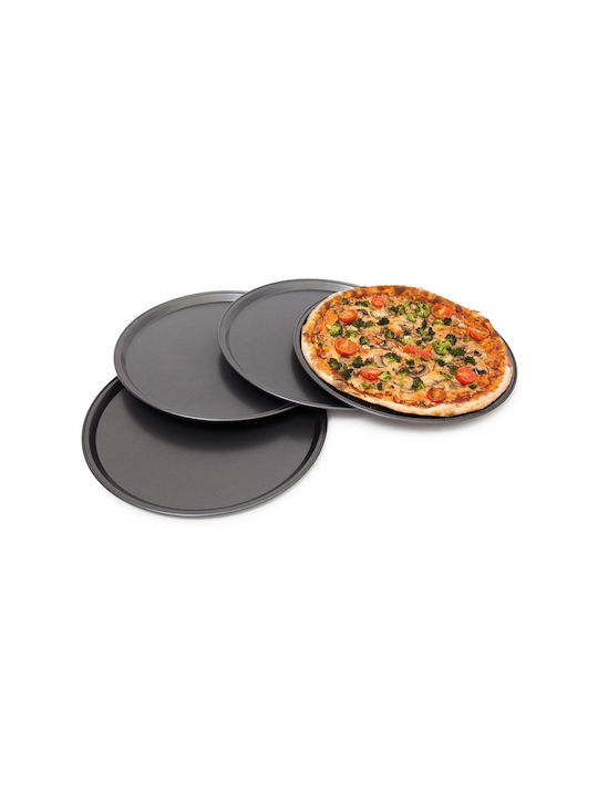 Relaxdays Stainless Steel Pizza Baking Pan with Non-stick Coating