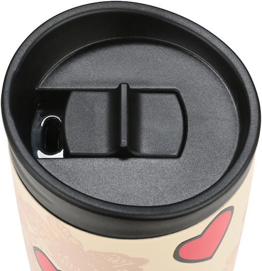 Estia Travel Mug Save The Aegean Ανακυκλώσιμο Ποτήρι Θερμός Ανοξείδωτο BPA Free 350ml Tender Lace