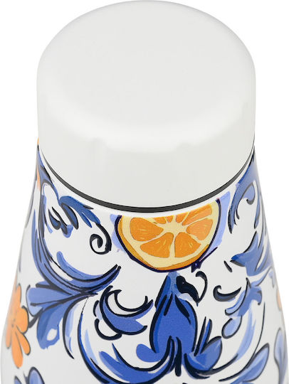 Estia Travel Flask Save the Aegean Recyclable Stainless Steel Thermos Bottle BPA Free 500ml Amalfi Coast