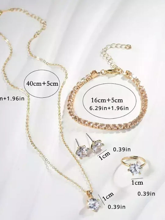 Set mit Halskette , Ohrringe & Ring
