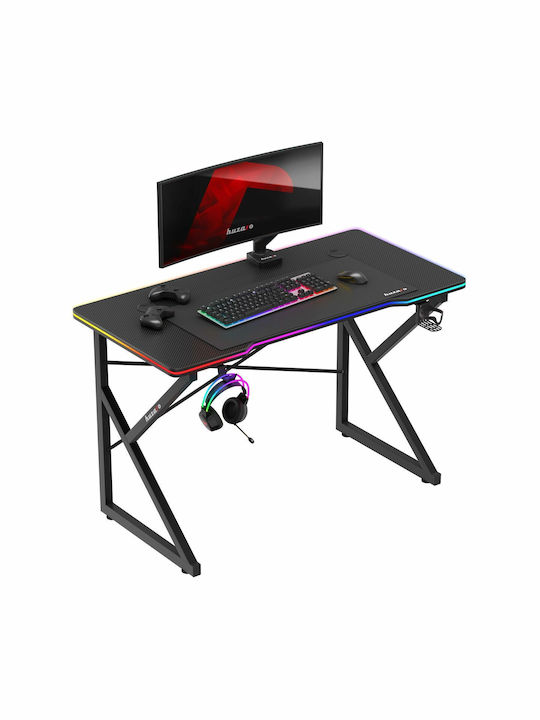 Γραφείο Gaming Ξύλινο Black με LED 120x60x75εκ.