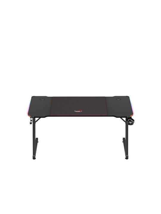 Γραφείο Hero 3.3 RGB Ξύλινο Μαύρο με LED 140x60x74εκ.