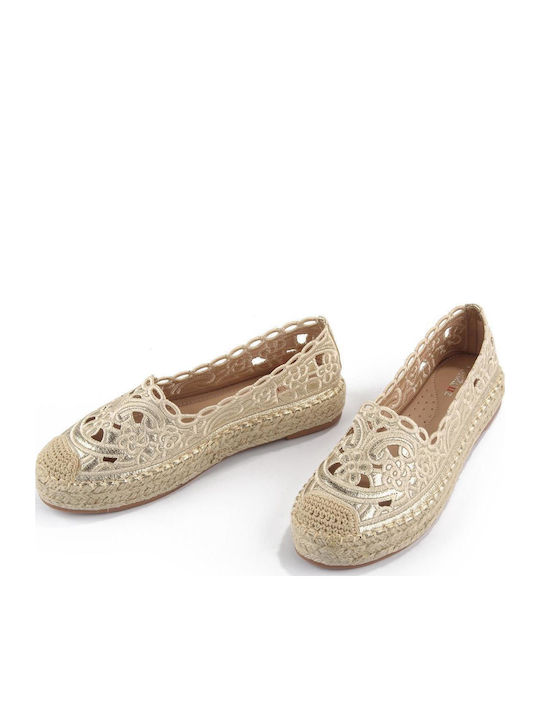 Women's Knitted Espadrilles Gold