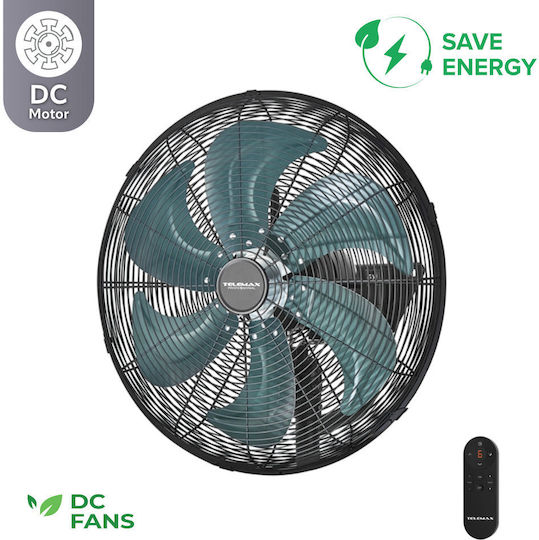 Telemax FW50-DC20AR Commercial Round Fan with Remote Control 110W 50cm with Remote Control 30-5020