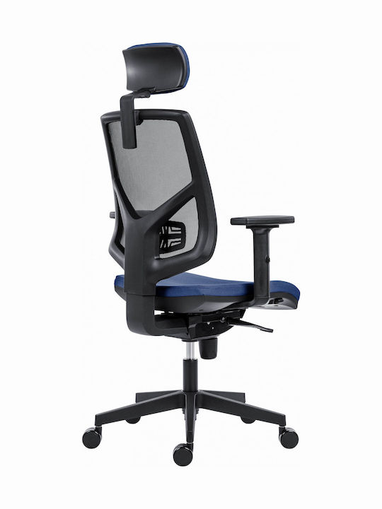 Stuhl Büro mit Armen Dark blue Powerton