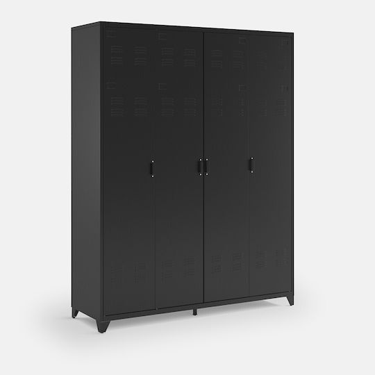 Dulap cu patru uși Hiba Metal cu 6 Rafturi 170x52x217cm
