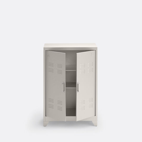 Dulap cu două uși Hiba Metal cu 2 Rafturi 75x33x110cm