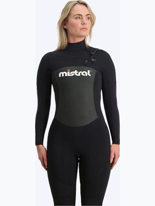 Mistral Storm Force Ganzkörperanzug für Tauchen mit Reißverschluss Schwarz 4mm